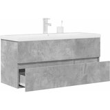  2-dijelni set kupaonskog namještaja siva boja betona drveni 100 x 38.5 x 45 cm Cijene