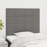 The Living Store posteljno vzglavje 2 kosa temno sivo 100x5x78/88 cm blago - vzglavje, (21437622) Cene