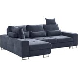 Hom`in sedežna garnitura, gladka tkanina temno siva | Shoptok.si