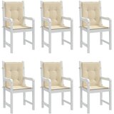  Jastuci za vrtne stolice 6 kom bež 100 x 50 x 3 cm od tkanine | shoptok.hr