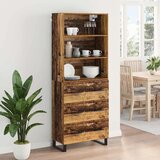 vidaXL Visok predalnik s predalom Star les 69,5 x 34 x 180 cm | Shoptok.si