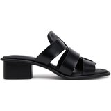 Calvin Klein Jeans Natikači Heel Square Mg Lth YW0YW01702 Črna Cene