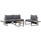  Vrtni set za objed 3 kom. Antracit Čelik Crna 55 x 55 x 70 cm | shoptok.hr