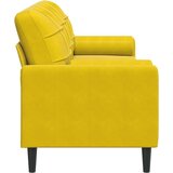 vidaXL Kavč trosed z okrasnimi blazinami rumen 210 cm žamet | Shoptok.si