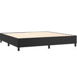  s oprugama i madracem crni 200x200 cm od umjetne kože | shoptok.hr