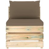 Maison Chic Sekcijski sredinski kavč - Sofa - Kanape z blazinami zelen impregniran les, (21727082) Cene