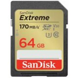 San Disk SDXC 64GB Extreme 170MB/s V30 UHS-I Class10 U3 V30 cene