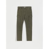 Reserved - Slim fit cargo hlače - zelena | shoptok.hr