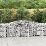vidaXL Obokane gabion košare 15 kosov 400x50x80/100 cm cinkano železo | Shoptok.si
