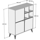 Hanah home Hanah Kućna komoda Pulse 100x115x30cm Orah | Eponuda.ba