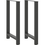 vidaXL Noge kavne mizice antracit 2 kosa 60x(100-101) cm jeklo | Shoptok.si