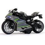  Dječji motor za igru Green Stripes 1:12 sa zvučnim i svjetlosnim efektima - sivi | shoptok.hr