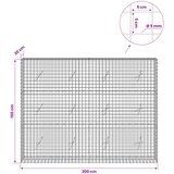  Gabion s 5 mm žicom i mrežom 5x5 cm 200x20x150 cm | shoptok.hr