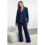 TRENDYOLMILLA Ženski set pidžame Thmaw25Pt00083, Tamnoplavi Cene