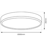 LED stropno svetlo MAQ LED/24W/230V 3000/4000/6500K IP40 crno | Eponuda.com