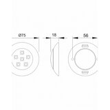  AQUALED LED SVJETLO-KUPOLA 12/24V, 75X18mm BIJELA | shoptok.hr