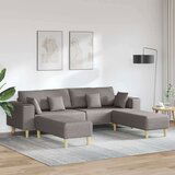  Tkaninska sofa s jastukom 3 pcs Sivo-smeđa 208 cm tkanina Cijene