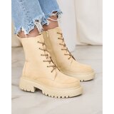 Resti Beige women's Cacava lace-up boots | Shoptok.si