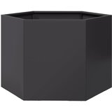  Vrtna sadilica crna šesterokutna 69x60x45 cm čelična | Eponuda.com