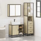  3-dijelni set kupaonskog namještaja boja hrasta sonome drveni | shoptok.hr
