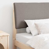  Tapecirani uzglavlje Sivo-smeđa 100 cm Čvrsto borovo drvo | shoptok.hr