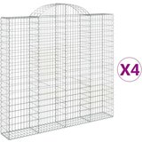  Lučne gabionske košare 4 kom 200x30x180/200cm pocinčano željezo | shoptok.hr