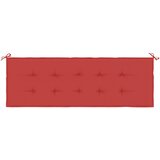  Jastuk za vrtnu klupu crveni 150 x 50 x 3 cm od tkanine Oxford | shoptok.hr