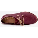 Zazoo Women's Leather Elegant Lace-up Shoes 4238 Bordeaux | Shoptok.si
