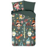 Good Morning Temno zelena enojna/podaljšana bombažna otroška posteljnina 140x220 cm Fun – | Shoptok.si
