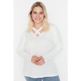 Trendyol Curve Ecru Collar Detailed Knitwear Sweater Cene