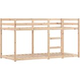 vidaXL Krevet na kat sa zavjesama plavi 90 x 200 cm od borovine | shoptok.hr