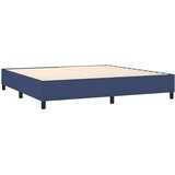 box spring s madracem LED plavi 200x200 cm od tkanine | shoptok.hr