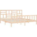 vidaXL Posteljni okvir brez vzmetnice 200x200 cm trdna borovina | Shoptok.si
