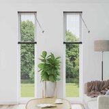 vidaXL Okenska roleta z zavesami Drugo Črna 80 x 130 cm Aluminij Cene