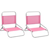  Sklopive stolice za plažu od tkanine 2 kom ružičaste | shoptok.hr