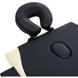  stol za masažu s 2 zone drveni crni i bež | shoptok.hr