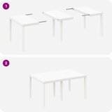  Stol za vrt Bijelo 150 x 100 x 73 cm poliratan | shoptok.hr