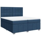 vidaXL Krevet s oprugama i madracem plavi 200 x 200 cm od tkanine | shoptok.hr