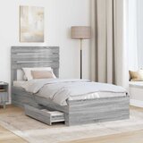  Krevetna konstrukcija Siva Sonoma 90 x 190 cm Konstruirano drvo | shoptok.hr