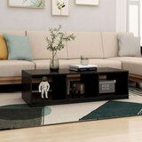 vidaXL Klubska mizica črna 110x50x34 cm trdna borovina | Shoptok.si