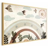  Plakat - Rainbow and Birds 60x40 Zlatni okvir | shoptok.hr