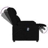 vidaXL Električni naslonjač od tkanine crni | shoptok.hr