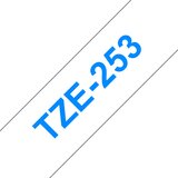 Brother Tze-253 združljiv laminirani trak - 24 mm x 8 metrov modro/bel, (21404945) | Shoptok.si