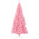 vidaXL Božićno drvce s 300 LED svjetlima Ružičasta 210 cm PVC | shoptok.hr