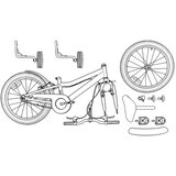  Otroško Kolo 14 Palcev za 3-5 let Rdeča - - Rdeča - 11.3 - 104 x 51 x 73 cm - 2025- | Shoptok.si