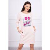 Kesi 3D dress with zircons powder pink Cijene