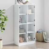  Visoka komoda s vratima bijela 68x37x142 cm konstruirano drvo | Eponuda.com