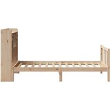 Knjižna postelja brez vzmetnice bela 75x190 cm trdna borovina | Shoptok.si