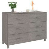  Komoda HAMAR svetlo siva 113x40x80 cm trdna borovina, (20656134) | Shoptok.si