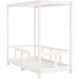  Otroški posteljni okvir bel 70x140 cm trdna borovina, (20787635) | Shoptok.si